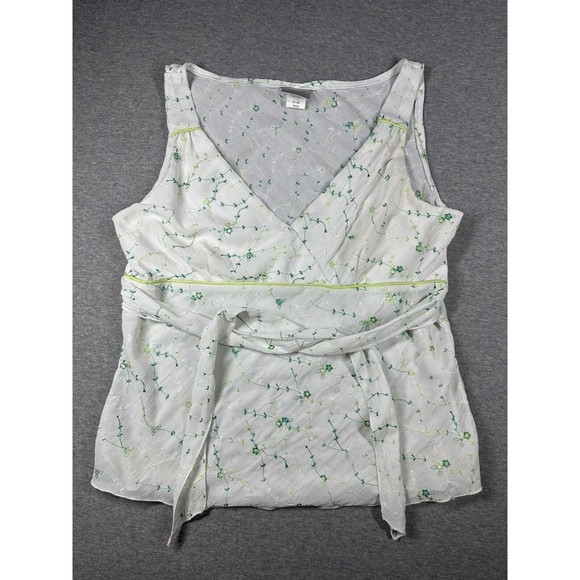 Vintage Tailor by B.Moss tank top - back tie Large Y2K Floral‎ - Picture 1 of 9